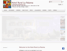 Tablet Screenshot of hotelrurallapaloma.com